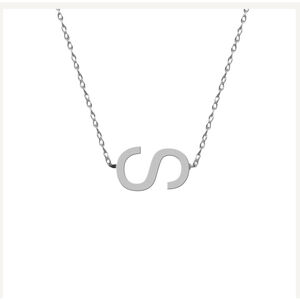 Silver “S” Pendant Necklace